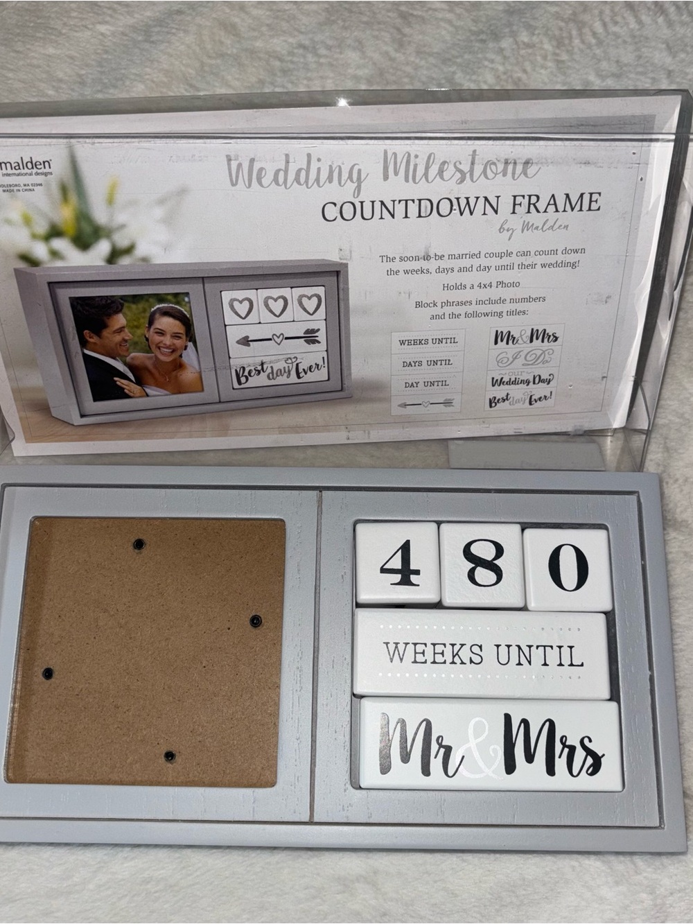New Malden Wedding Milestone Countdown Frame